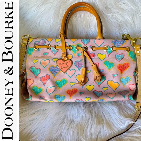 Dooney & Bourke Doodle Heart Tassel Bag - Picture 1 of 16